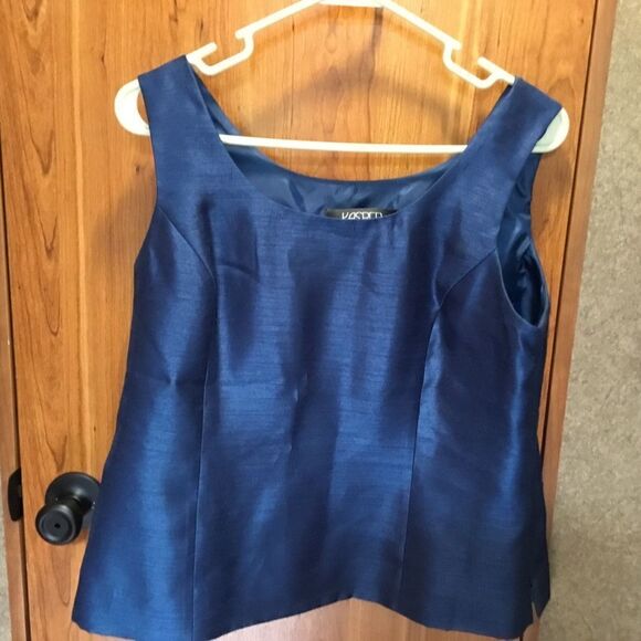 Kasper Brand Women’s Size 12 Sleeveless Suit Top with Side Zipper - Picture 1 of 5